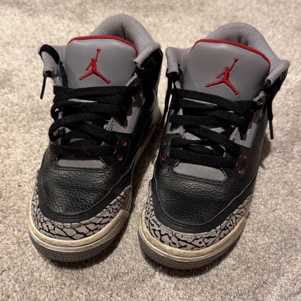 Jordan Kids Black and Red Sneakers
